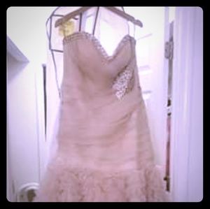 Custom Blush Wedding Gown